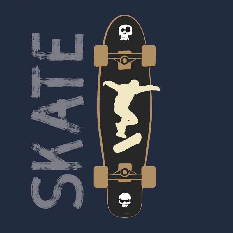 skate skateboard longboard halfpipe jump skull LOL