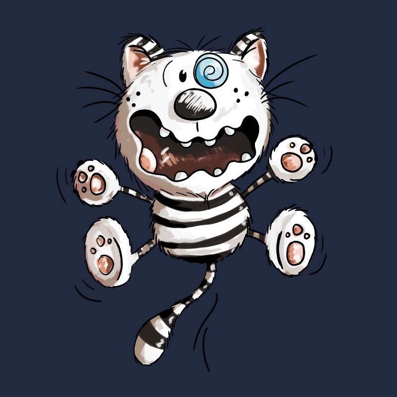 Crazy Cat - Funny Cats - Kitten - Comic-Fun