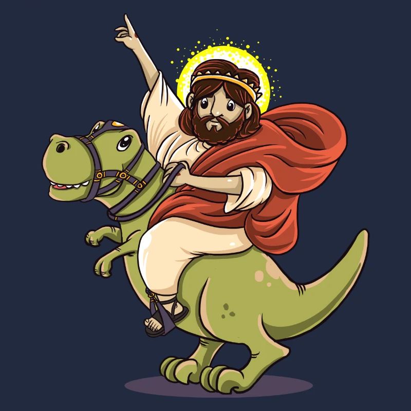 Dinosaur Jesus funny T-Rex gift birth