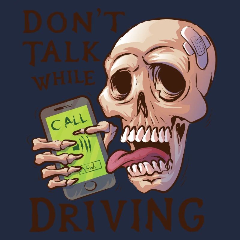 Crâne avec sonnerie de téléphone portable