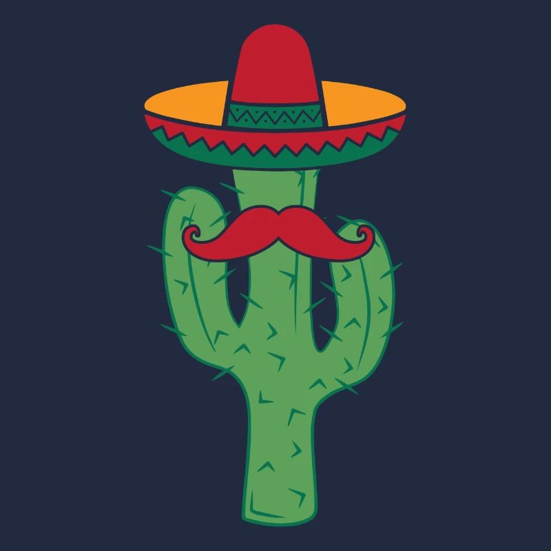 Cactus Avec Sombrero Moustache Drôle Cinco De Mayo