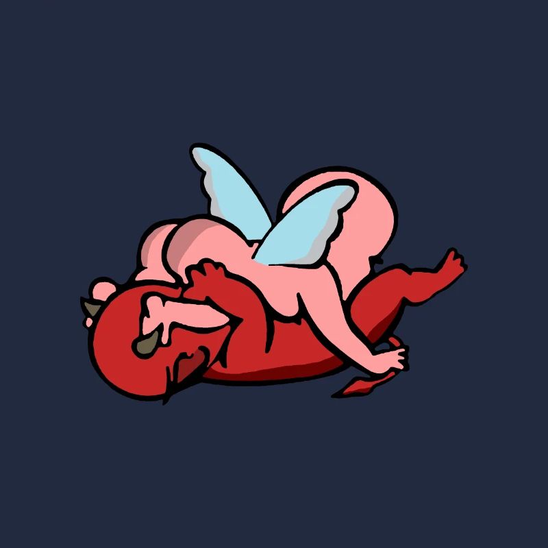 Playing angels and devils hug my hug