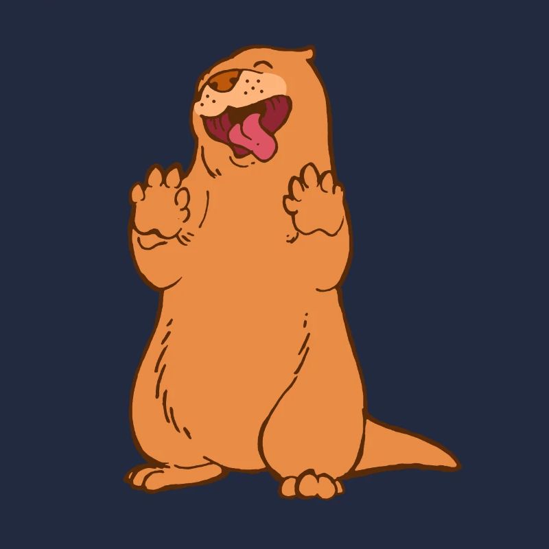 Lustiger tanzender Otter