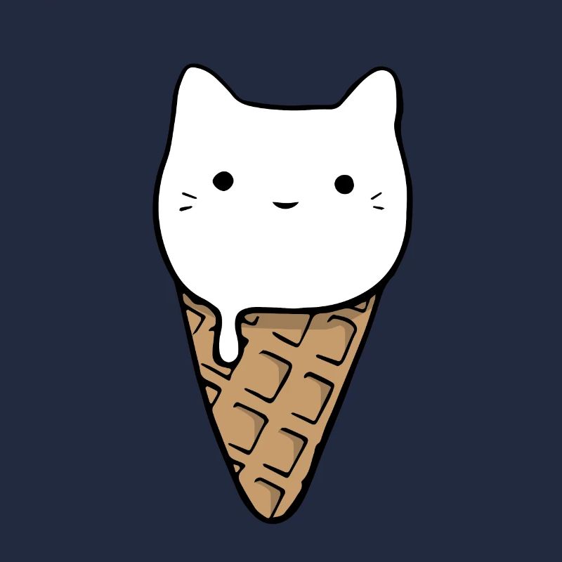 Crème glacée de chat mignon