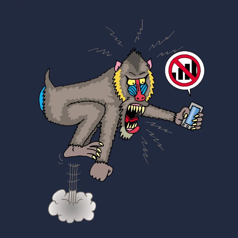 Monkey and mobile phone