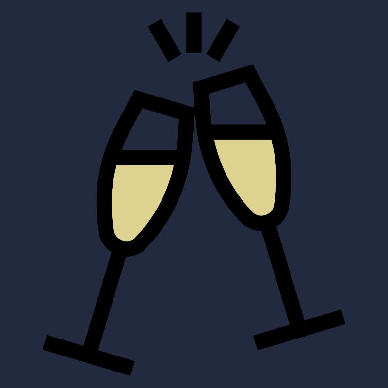 Toasting with glasses