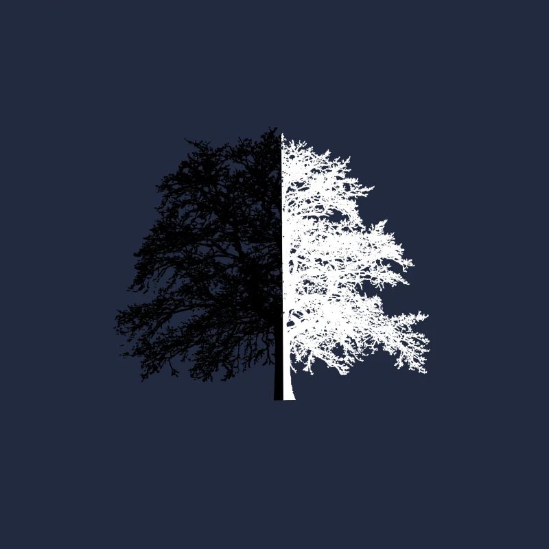 Baum Baum Schwarz Weiß Illusion