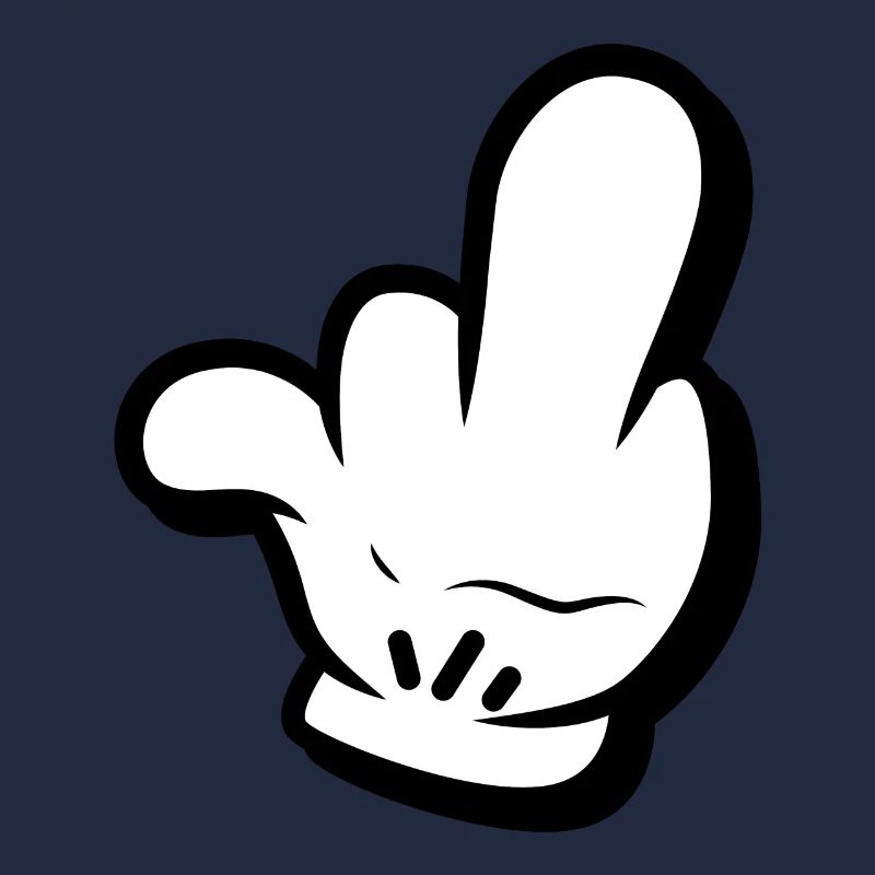 Middle finger comic style