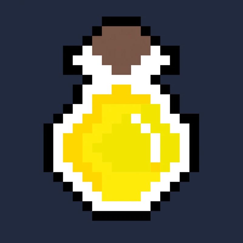Potion jaune pixels