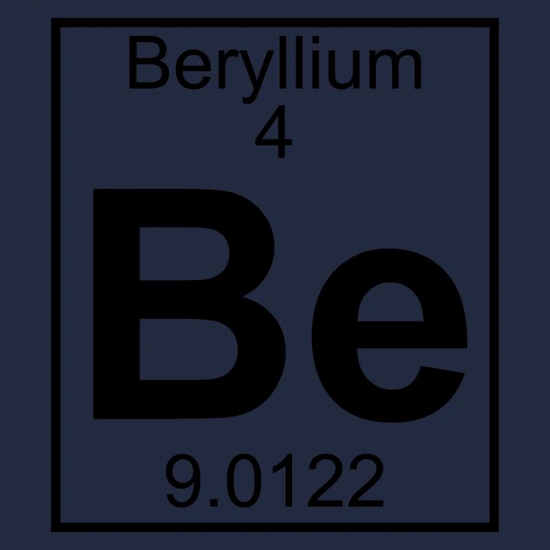 Periodic table element 4 - Be (beryllium) - BIG