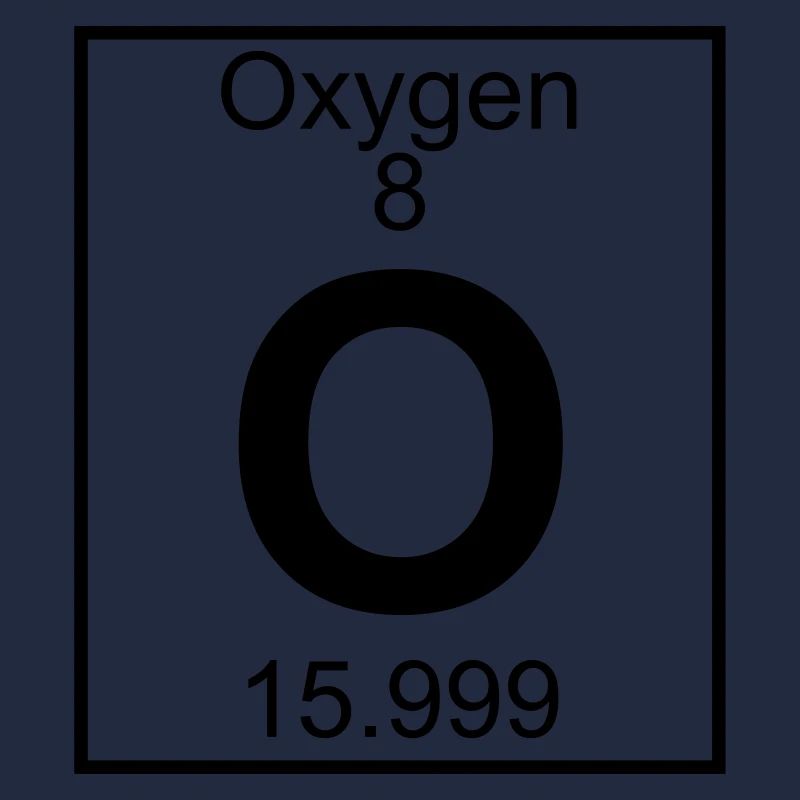 Periodic table element 8 - O (oxygen) - BIG
