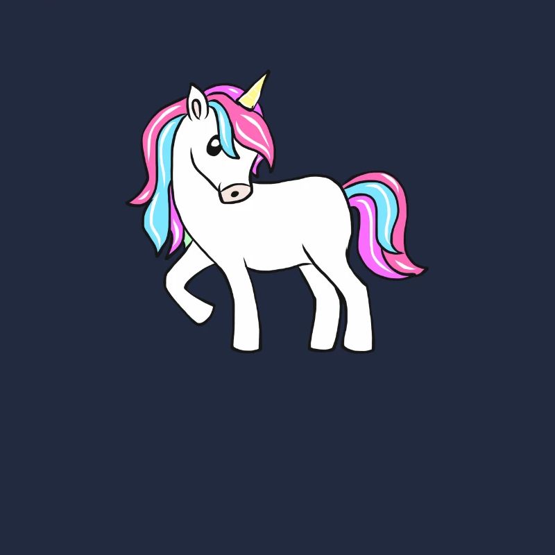 Licorne pastel à queue colorée