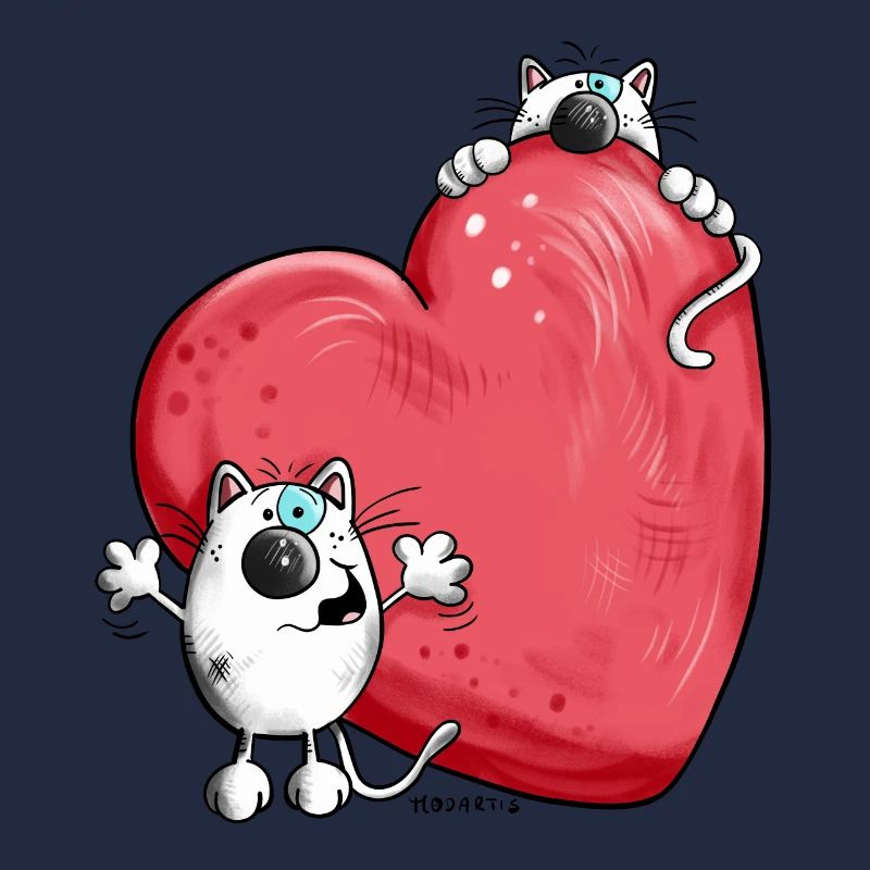 Katzen mit Herz
