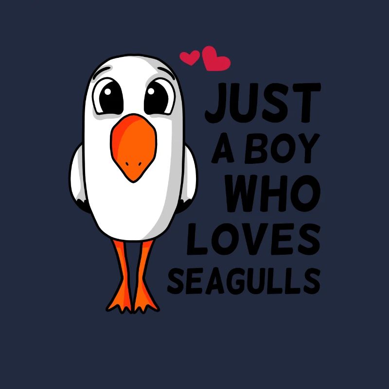 Only a boy who loves seagulls saying gift