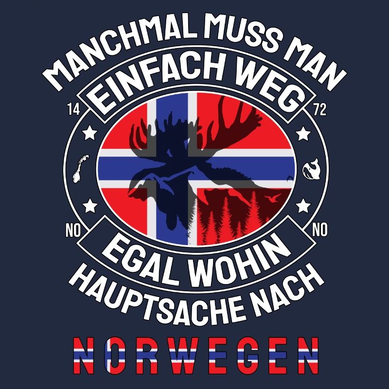 Manchmal weg Hauptsache Norwegen Spruch