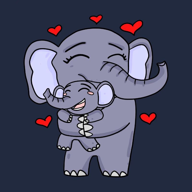 Elefant Familie niedlich