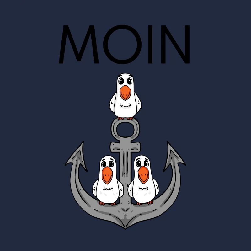 Anker Möwe Seemöwe Moin Nordsee