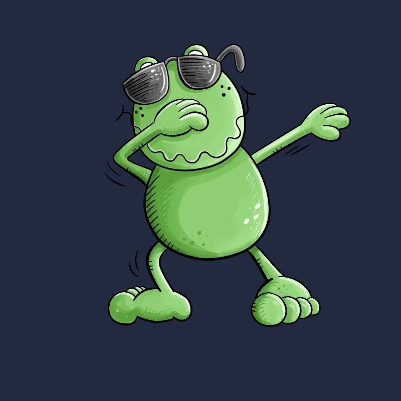 Cool frog with sunglasses Make the Dab Dance