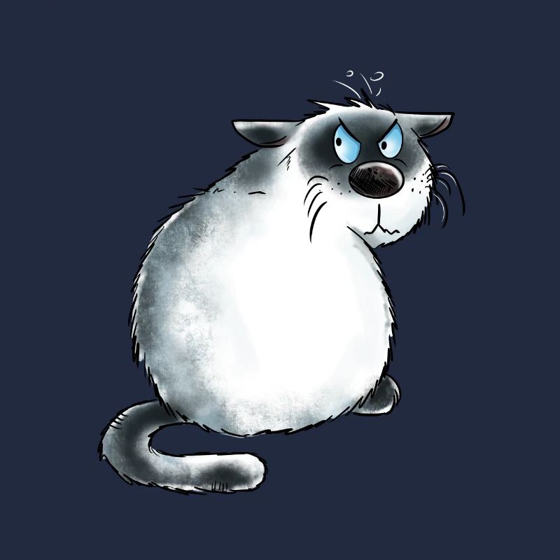 Grumpy Siamese Cat I Cat Friends Gift