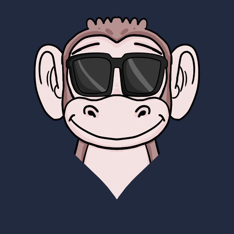 Cool monkey with sunglasses