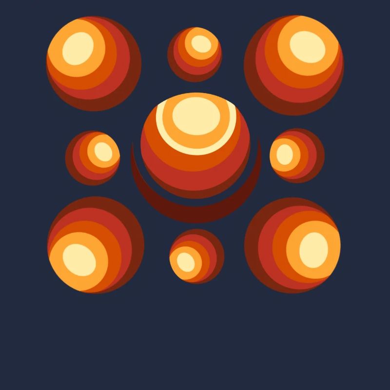 Retro Ball Pattern Mid-Century