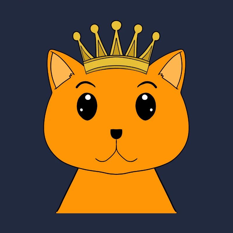 Katze mit Krone - Perserkatze mit Krone