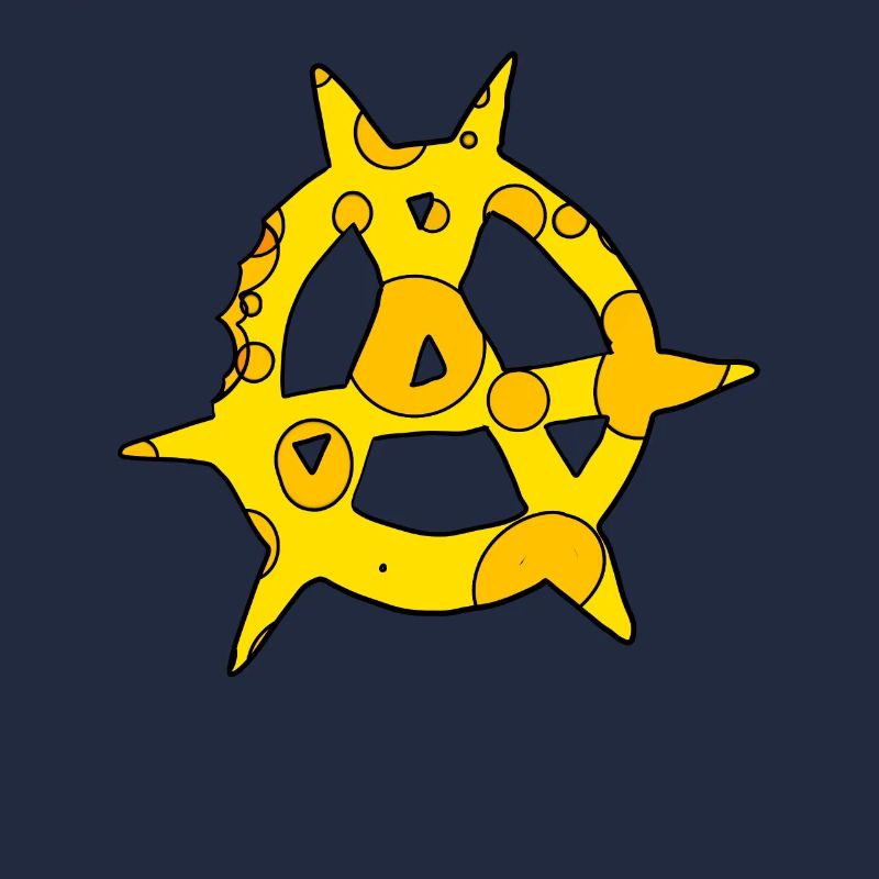 Anarchy symbol cheese