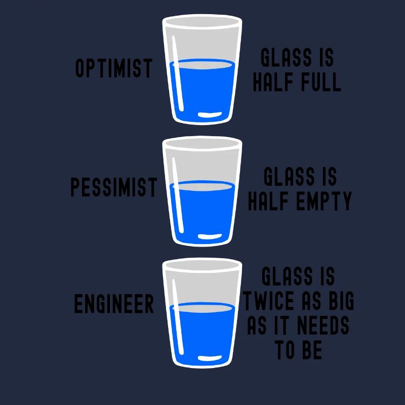 Engineer Glass Half Full Half Empty Funny Engineer