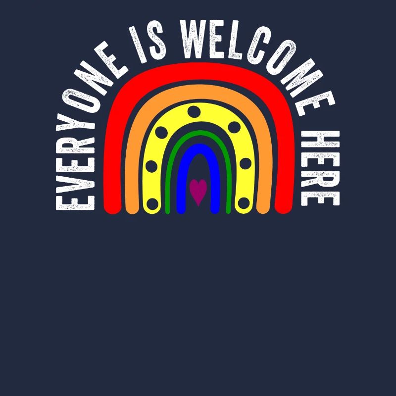 UNITY DAY Everyone is Welcome Here Boho Rainbow