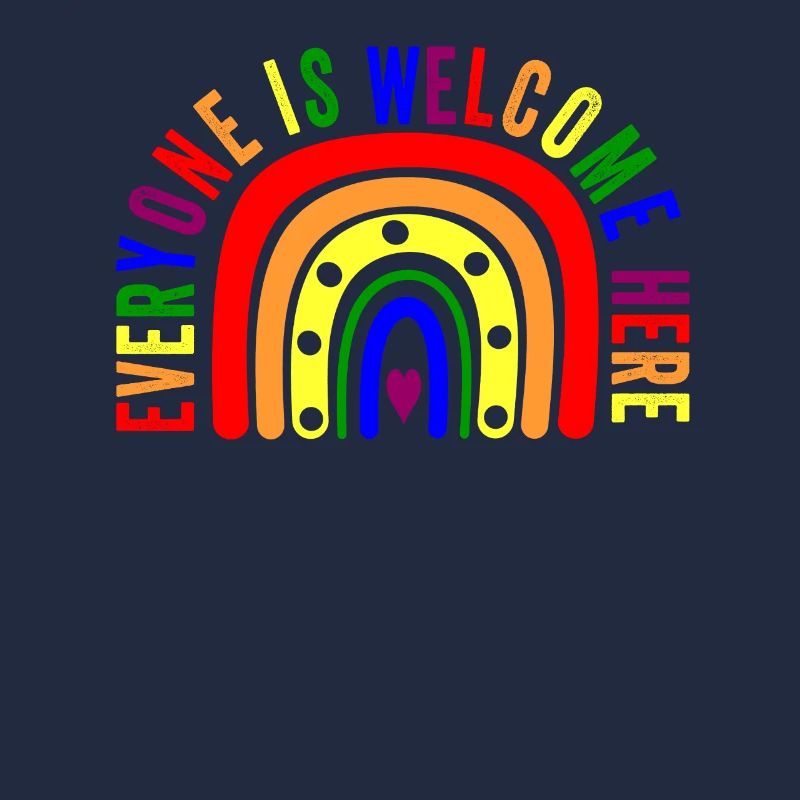 UNITY DAY Everyone is Welcome Here Boho Rainbow