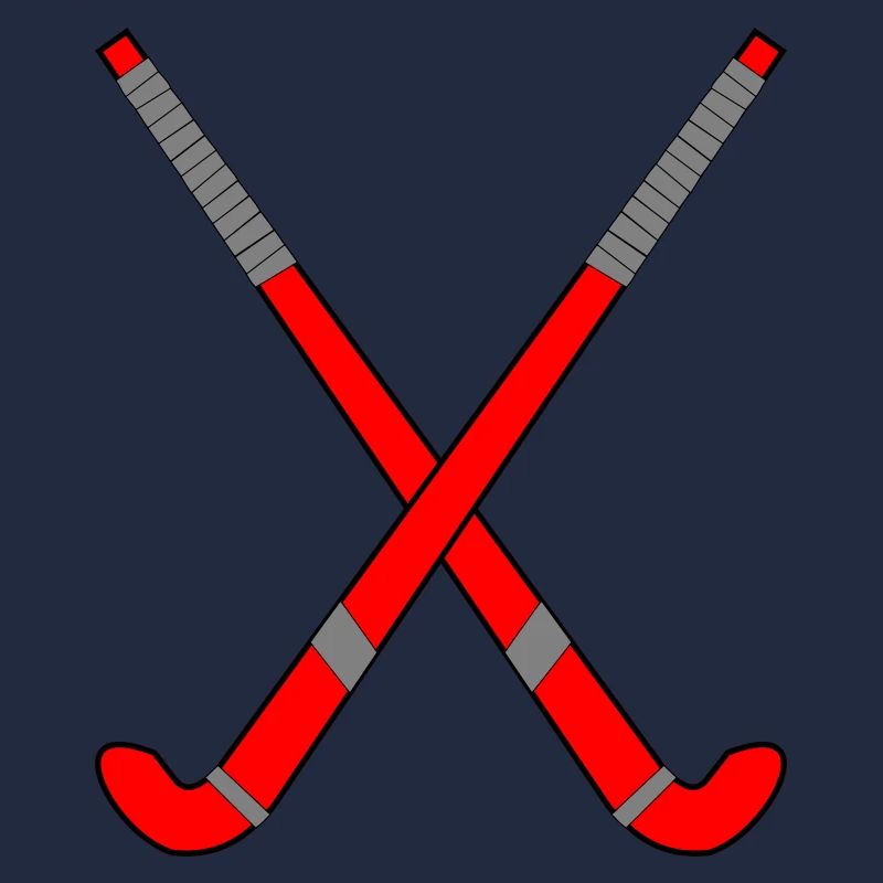 Feldhockeyschläger gekreuzt