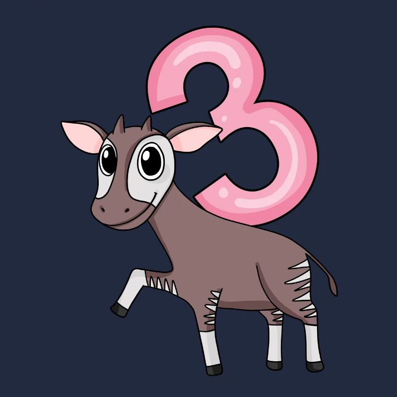 Fille de 3 ans Okapi 3ème cadeau d’anniversaire