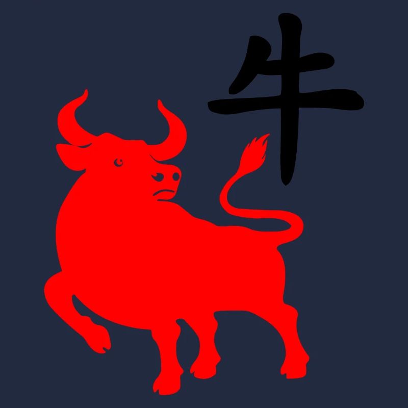 Caractère chinois rouge os avec image du système d’exploitation