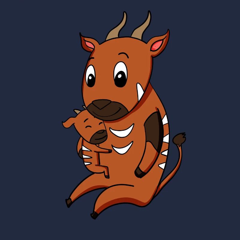 Grossesse familiale - antilope avec bébé