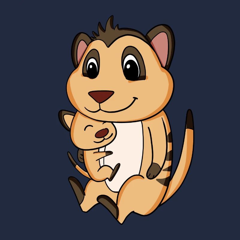 Grossesse familiale - suricate avec bébé