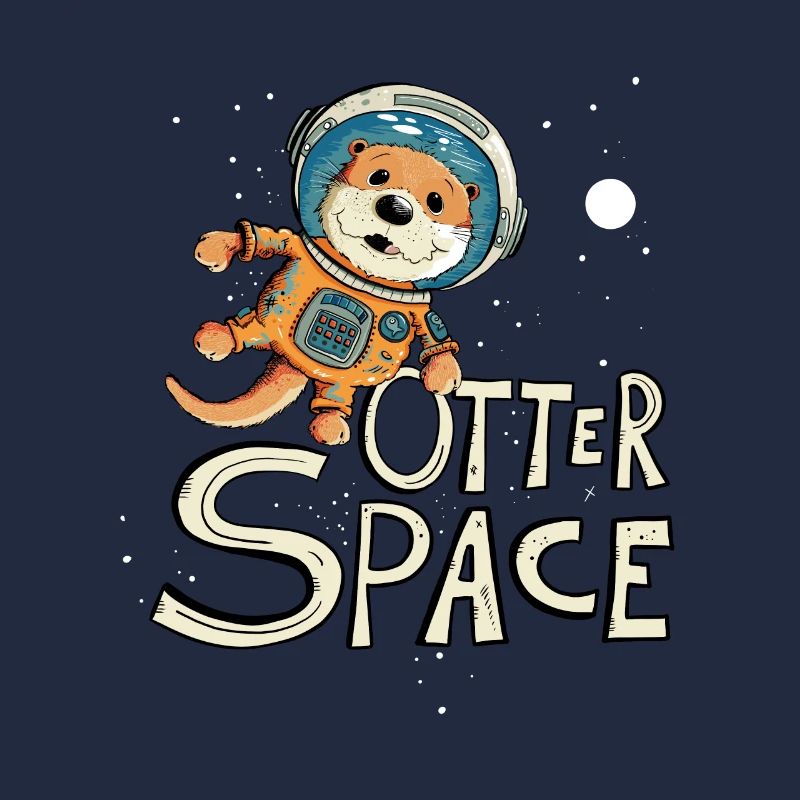 Otter Space Otter en tant qu’astronaute dans l’espace