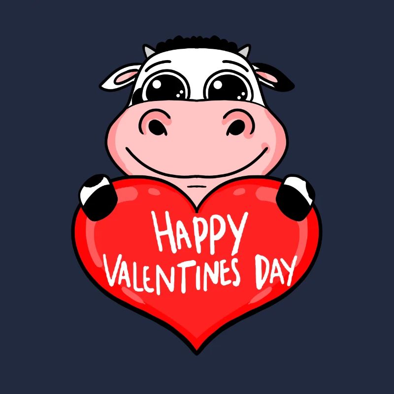 Vache cœur de la Saint-Valentin