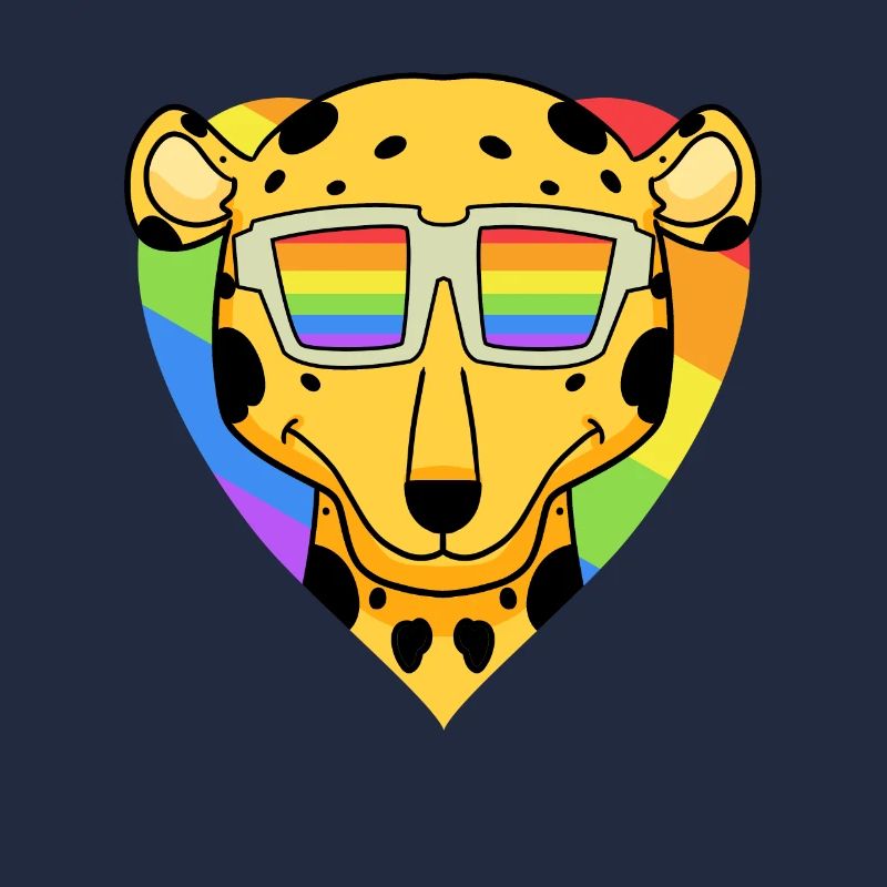 Regenbogen - Gepard mit Brille