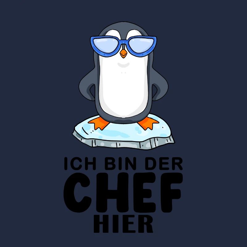 cooler Pinguin Chef Spruch