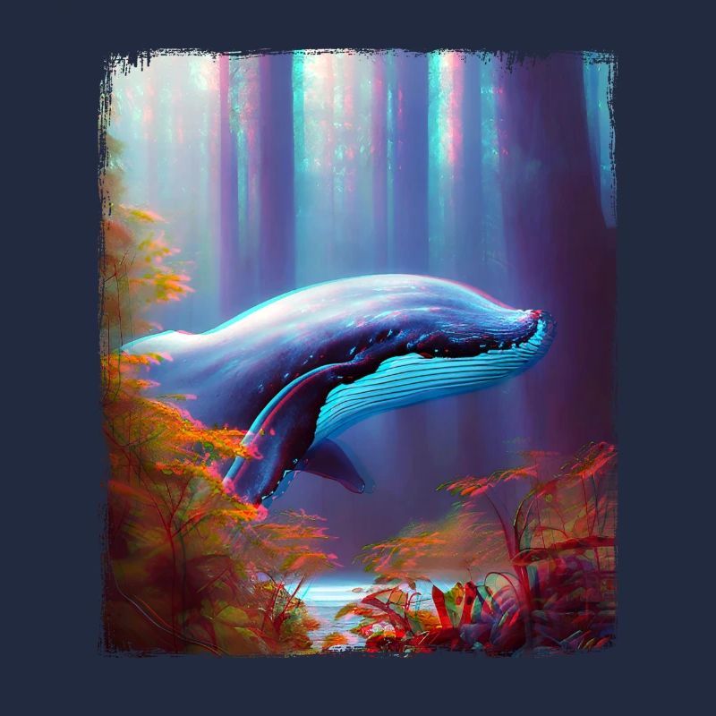 Baleine dans la forêt Surréalisme