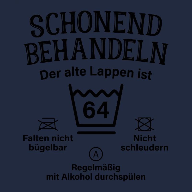 64. Geburtstag Schonend Behandeln Alte Lappen 64