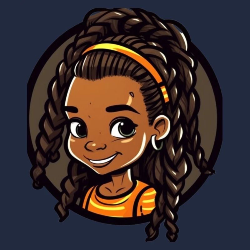 Lebendige Kinderportrait Illustration
