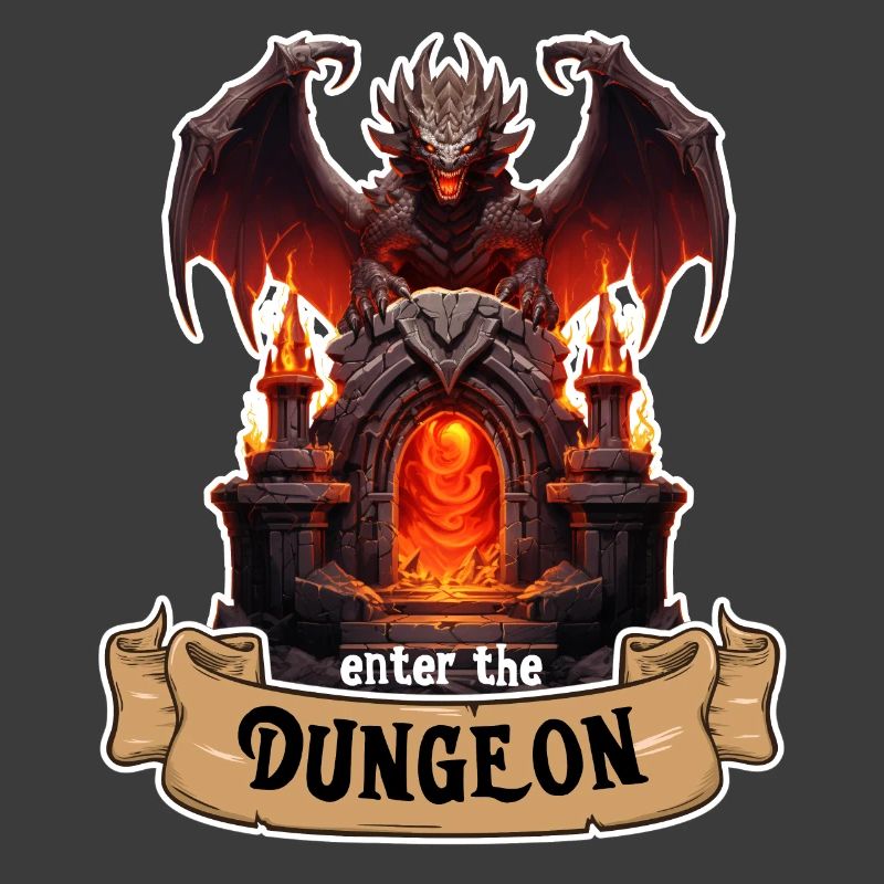 Enter the Dunegon Rollenspiel Tor Drache