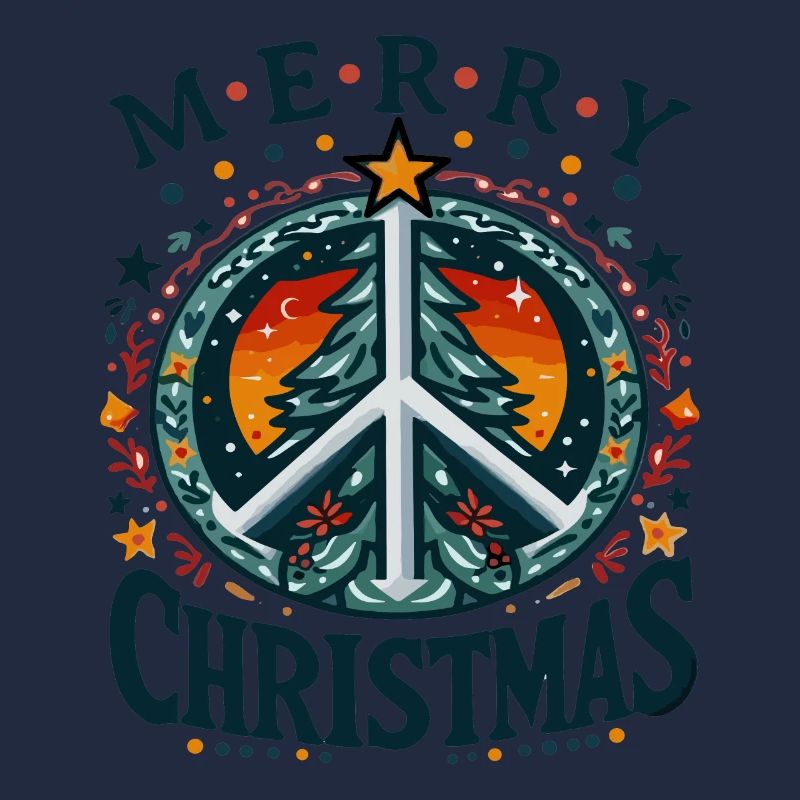 Paix, Arbre De Noël, Joyeux Noël