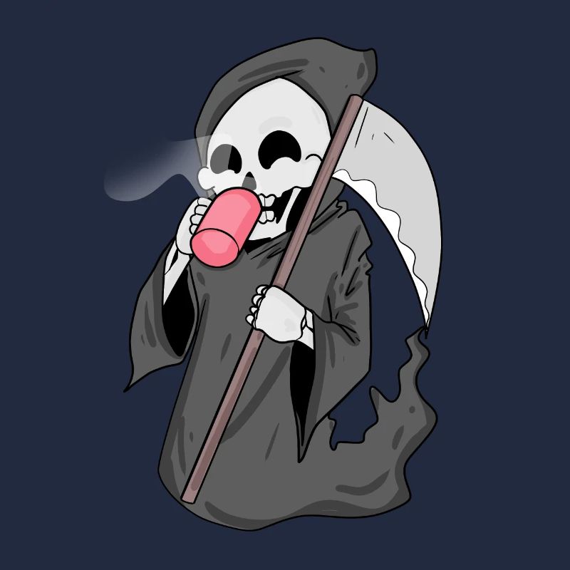 Sensenmann mit Kaffee