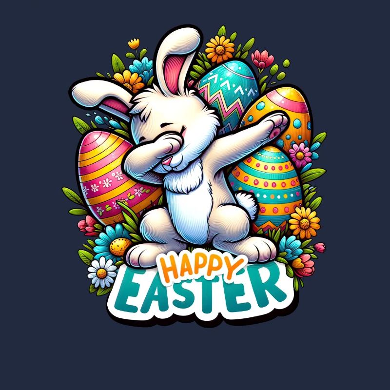 Happy Easter – Cute Easter Bunny with Dab Pose
