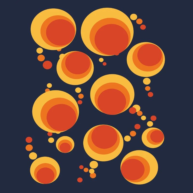 50's 60's Polka Dot Circle Style Pattern