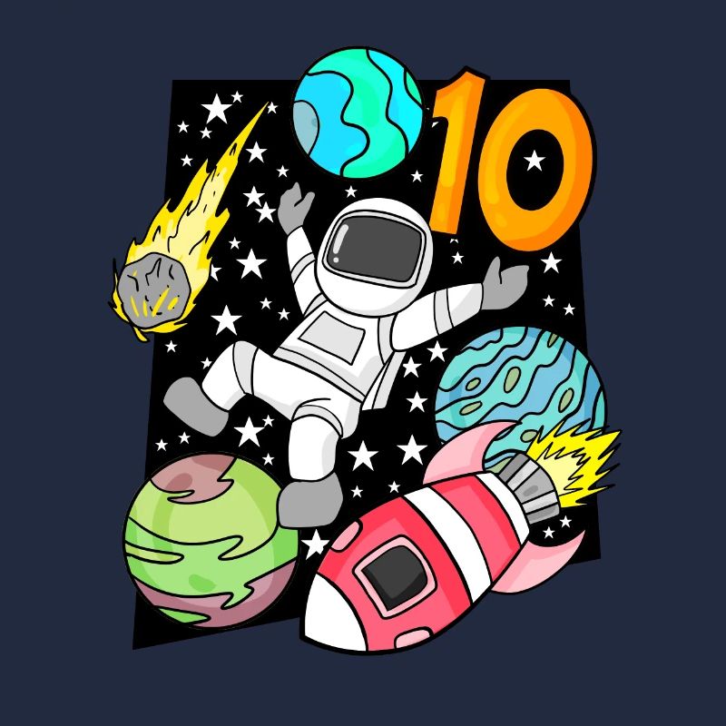 10 Birthday Boy Astronaut Rocket - Dix ans