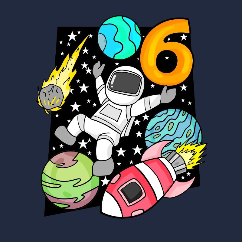 6 Anniversaire Garçon Astronaute Fusée