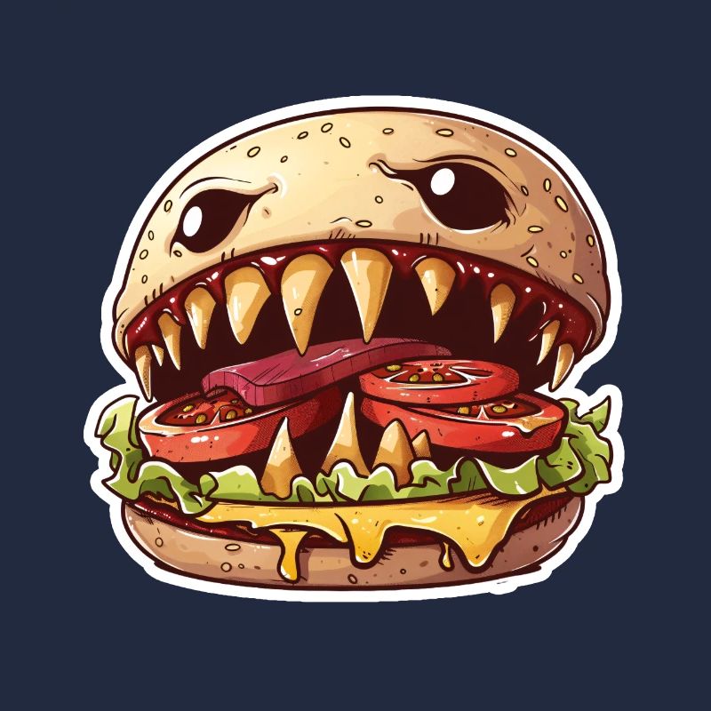 Fleischfressender Cheeseburger – Monster Burger